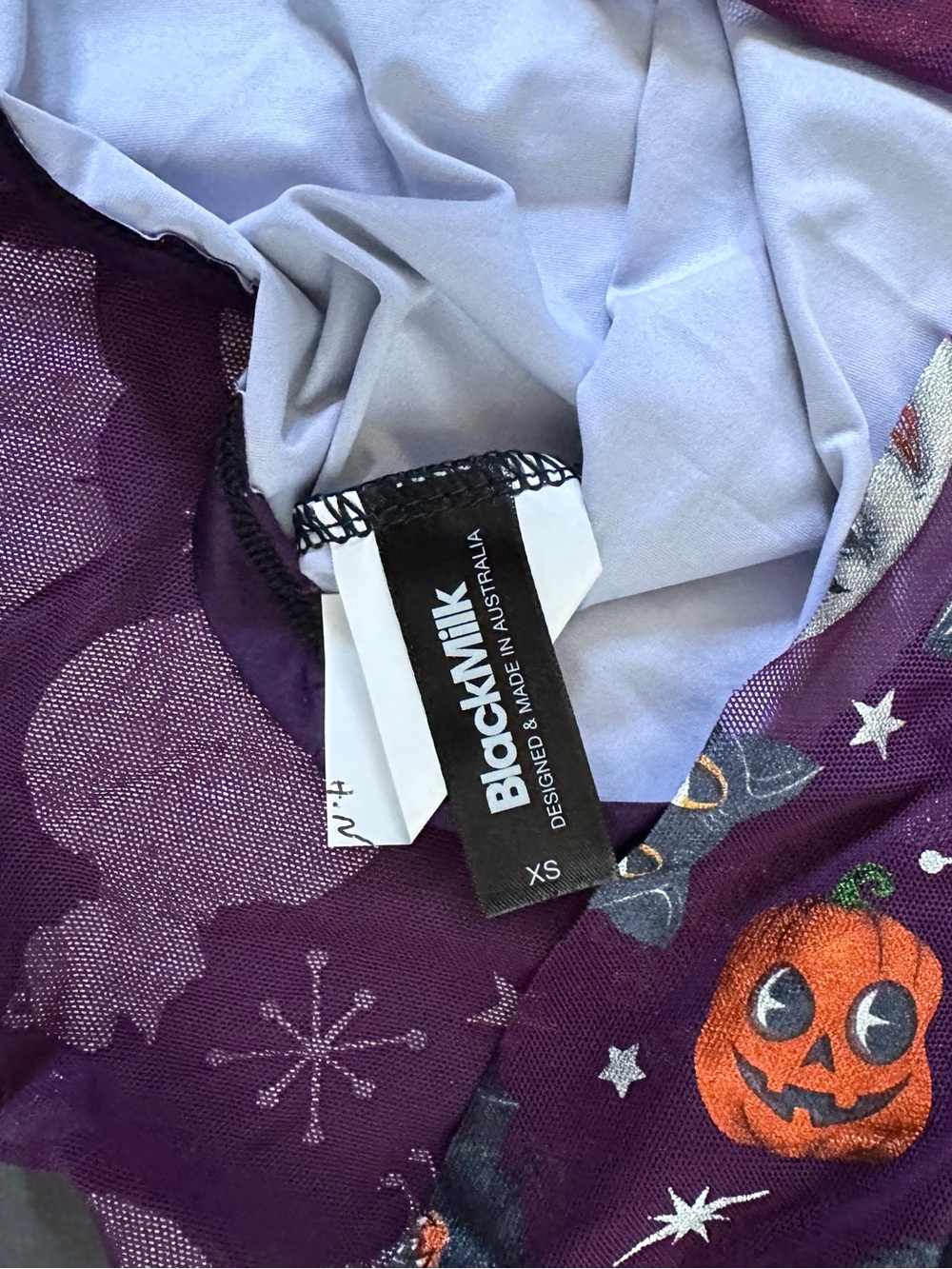 BlackMilk RARE SAMPLE Trick or Treat Cosmic Dress XS BNWOT Vintage Halloween VTG - Picture 2 of 10